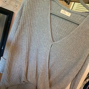 Wrap around knit sweater